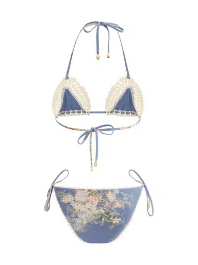 Zimmermann Cascadian Crochet Swimsuit In Multi