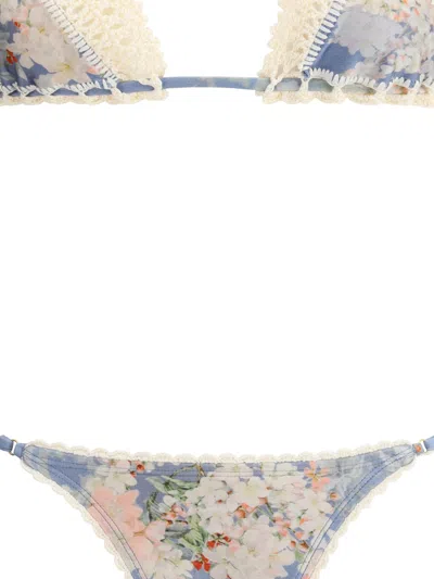 Zimmermann Cascadian Crochet Swimsuit In Multi