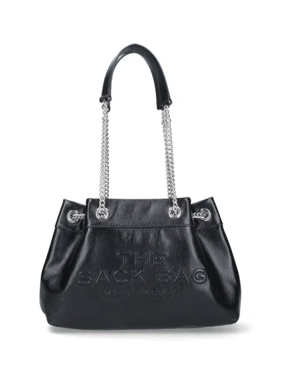 Marc Jacobs The Small Black Leather Chain Sack Bag