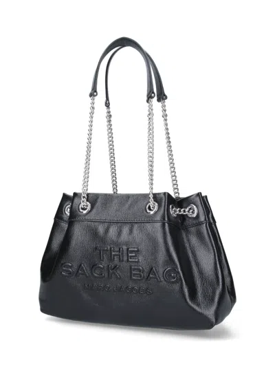 Marc Jacobs The Small Black Leather Chain Sack Bag
