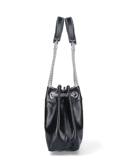 Marc Jacobs The Small Black Leather Chain Sack Bag