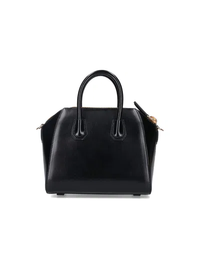 Givenchy Mini Elegant Leather Handbag In Black