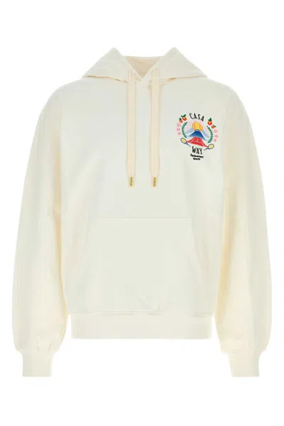 Casablanca Cotton Sweatshirt With Front Pocket And Hood In Multi