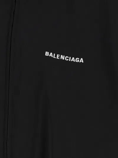 Balenciaga Oversized Windbreaker Jacket In Black