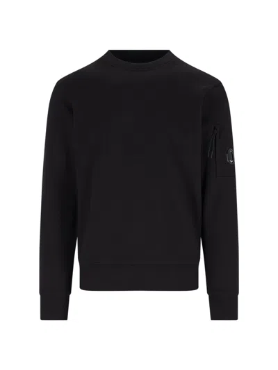 C.p. Company Cp Company Diagonal Raised Fleece Crew Neck Lens Sweatshirt