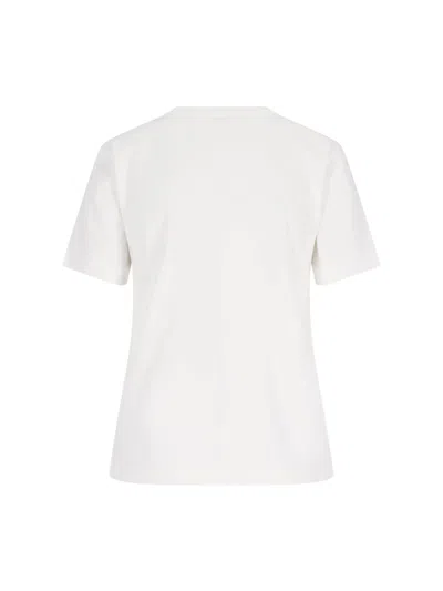 Burberry T-shirt In Cotone Con Knight Stamp In White