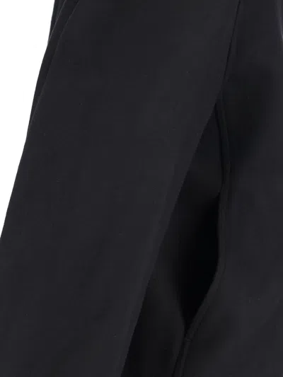 Rick Owens Dracucollar Fold-neck Zip-front Leather Coat In Black