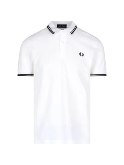Comme Des Garçons Collared Polo T-shirts Ribbed Cuffs In White