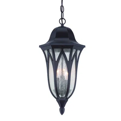Hivvago Antique Bronze Geometric Glass Hanging Light