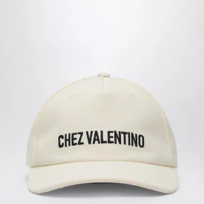 Valentino Garavani Chez  Garavani Ivory Baseball Cap