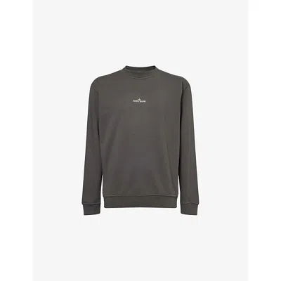 Stone Island Sweatshirt With Industrial Flow Print In Gray