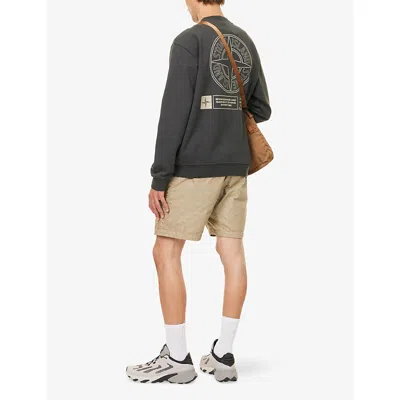 Stone Island Sweatshirt With Industrial Flow Print In Gray