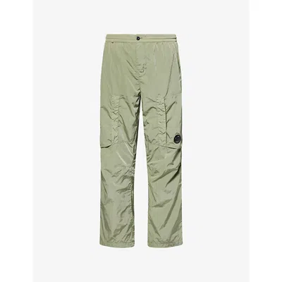 C.p. Company Mens Chrome Relaxed-fit Cargos Trousers Seagrass In Green