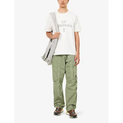 C.p. Company Mens Chrome Relaxed-fit Cargos Trousers Seagrass In Green