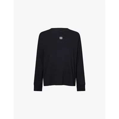 Loewe Mens Ribbed Long-sleeve Cotton-jersey T-shirt Black