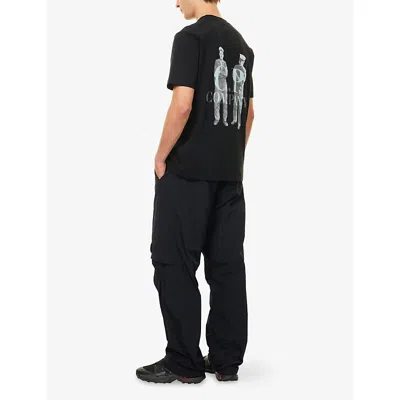 C.p. Company Mens Graphic-print Relaxed-fit Cotton T-shirt Black Xxl In Black
