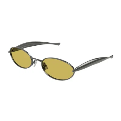 Bottega Veneta Bv1386s Linea Signature Icons 002 Ruthenium Yellow Sunglasses