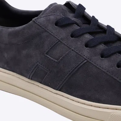 Hogan H691 Lace-up Sneakers With Embossed Branding And Memory Foam Insole In Blue