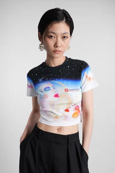 Casablanca Galactic Connection Crew Neck T-shirt In Multi