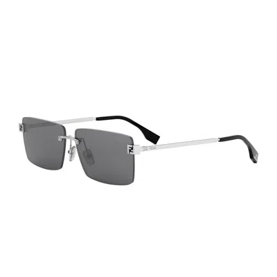 Fendi Geometric Sunglasses In Metallic