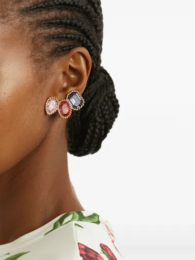 Oscar De La Renta クリスタル ピアス In Multi