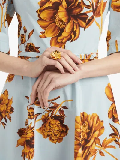 Oscar De La Renta Peony フローラル リング In Gold