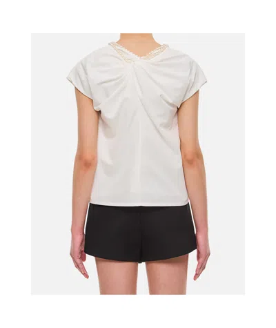Junya Watanabe Bow-detail Sleeveless Top In White