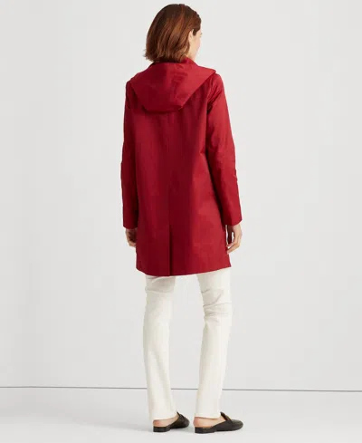Ralph Lauren Womens Hooded A-line Raincoat