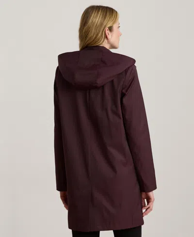 Ralph Lauren Womens Hooded A-line Raincoat