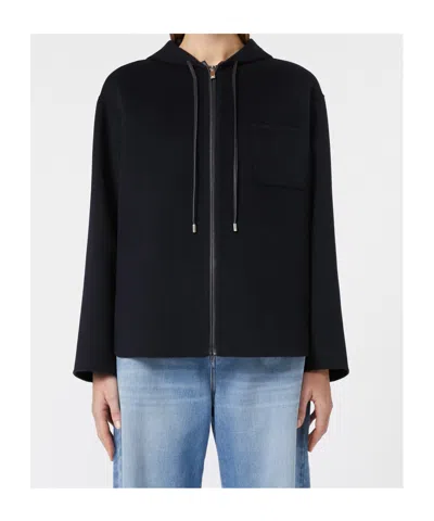Max Mara Wool, Cashmere And Silk Sweatshirt In Black