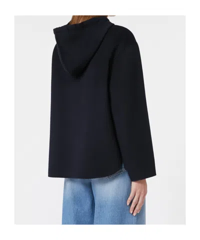 Max Mara Wool, Cashmere And Silk Sweatshirt In Black