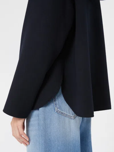 Max Mara Wool, Cashmere And Silk Sweatshirt In Black