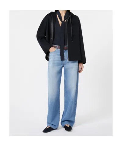 Max Mara Wool, Cashmere And Silk Sweatshirt In Black