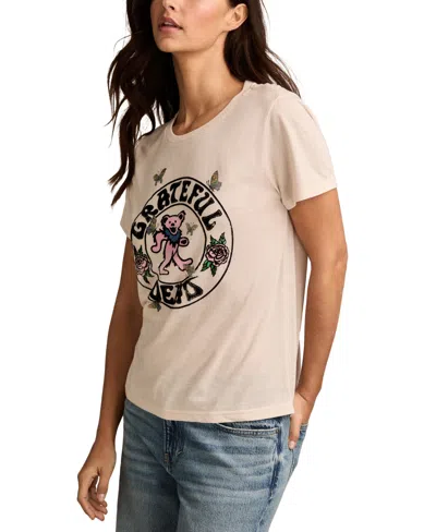 Lucky Brand Women's Grateful Dead Butterflies Crewneck Tee In Neutral