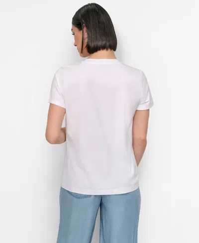 Dkny 5th Avenue Graphic T-shirt In White