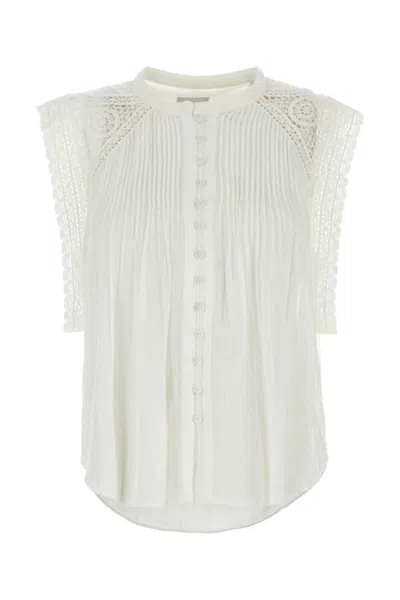 Isabel Marant Étoile Isabel Marant Etoile White Cotton Gresia Top In White
