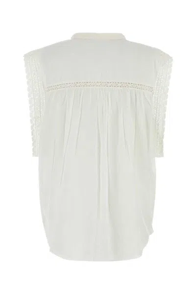 Isabel Marant Étoile Isabel Marant Etoile White Cotton Gresia Top In White