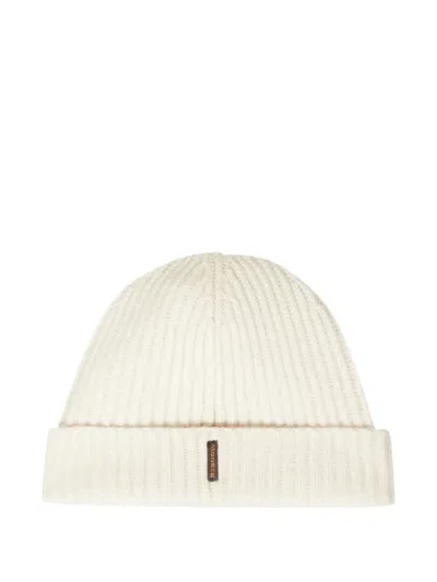 Moorer Ribbed Cashmere Beanie In Neutral
