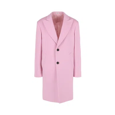 Pre-owned Alexander Mcqueen Peaked Lapel Wool Coat 'sugar Pink' | Men's Size 48