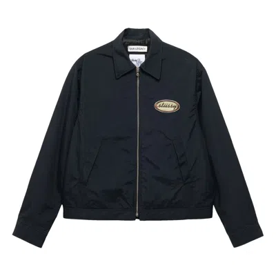 Pre-owned Stussy X Our Legacy Work Shop Blouson Jacket 'midnight Nylon Taffeta' | Blue | Men's Size M