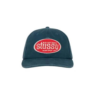 Pre-owned Stussy X Our Legacy Work Shop Mid-depth Cap 'navy' | Blue | Men's Size Onesize