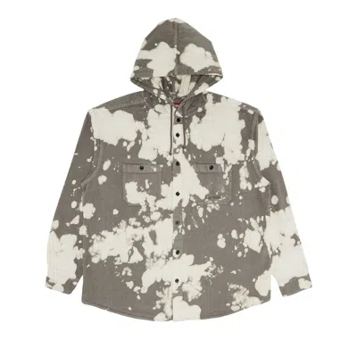 Pre-owned Supreme Hooded Denim Shirt 'bleached' | White | Men's Size Xl