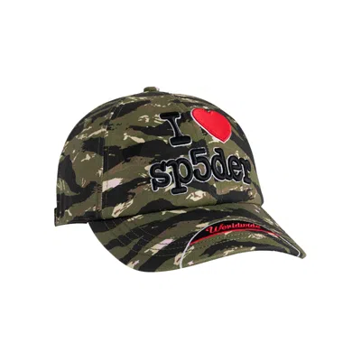 Pre-owned Sp5der Souvenir 6-panel Hat 'camo' | Green | Men's Size Onesize