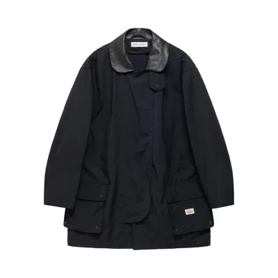 Pre-owned Stussy X Our Legacy Work Shop Fireman Jacket 'black Nylon Cordura' | Men's Size M