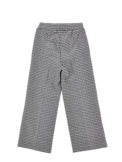 Monnalisa Houndstooth Trousers In Black
