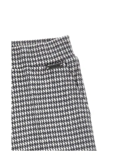 Monnalisa Houndstooth Trousers In Black
