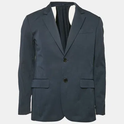 Pre-owned Zadig & Voltaire Navy Blue Cotton Blend Single Breasted Venice Blazer M