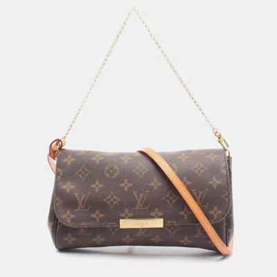 Pre-owned Louis Vuitton Favorite Mm Brown Monogram Canvas Shoulder Bag