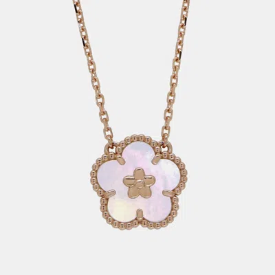Pre-owned Van Cleef & Arpels Lucky Spring 18k Rose Gold Necklace