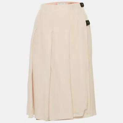 Pre-owned Costume National Pink Silk Wrap Skirt S